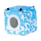 Maxbell Bird Hanging Nest Thickened Plush Shed Hut for Cockatiel Bluebirds Lovebirds Blue