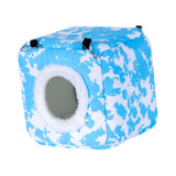 Maxbell Bird Hanging Nest Thickened Plush Shed Hut for Cockatiel Bluebirds Lovebirds Blue