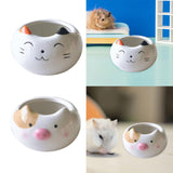 Maxbell Hamster Food Bowl Ceramic Small Pet Feeding Dish for Gerbil Ferret Squirrels cat