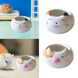 Maxbell Hamster Food Bowl Ceramic Small Pet Feeding Dish for Gerbil Ferret Squirrels cat