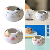 Maxbell Hamster Food Bowl Ceramic Small Pet Feeding Dish for Gerbil Ferret Squirrels cat