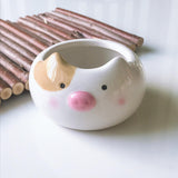 Maxbell Hamster Food Bowl Ceramic Small Pet Feeding Dish for Gerbil Ferret Squirrels pig