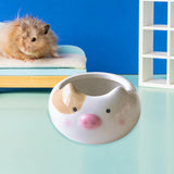 Maxbell Hamster Food Bowl Ceramic Small Pet Feeding Dish for Gerbil Ferret Squirrels pig