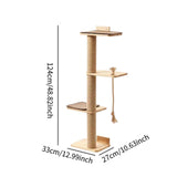 Maxbell 4 Tier Floor to Ceiling Cat Tree Cat Shelves for Kittens Indoor Cats Playing