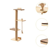 Maxbell 4 Tier Floor to Ceiling Cat Tree Cat Shelves for Kittens Indoor Cats Playing