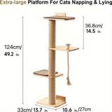 Maxbell 4 Tier Floor to Ceiling Cat Tree Cat Shelves for Kittens Indoor Cats Playing