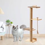 Maxbell 4 Tier Floor to Ceiling Cat Tree Cat Shelves for Kittens Indoor Cats Playing