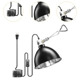 Maxbell Reptile Light Fixture for Reptile Basking for Bearded Dragons Geckos Iguanas