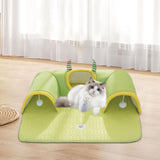 Maxbell Pet Cat Tunnel Bed Summer Nest Play Center for Hamster Rabbits Entertainment L