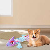 Squeaky Plush Dog Toy Bite Resistant for Puppy Interactive Toy for Dogs Cats Purple