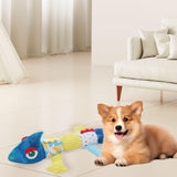 Squeaky Plush Dog Toy Bite Resistant for Puppy Interactive Toy for Dogs Cats Blue
