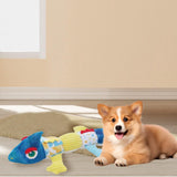 Squeaky Plush Dog Toy Bite Resistant for Puppy Interactive Toy for Dogs Cats Blue