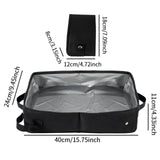 Maxbell Cat Litter Box Oxford Cloth Portable Waterproof Travel Easy to Carry Folding Black L