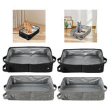 Maxbell Cat Litter Box Oxford Cloth Portable Waterproof Travel Easy to Carry Folding Black L