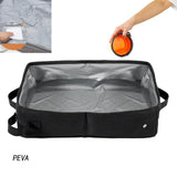 Maxbell Cat Litter Box Oxford Cloth Portable Waterproof Travel Easy to Carry Folding Black L