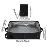 Maxbell Cat Litter Box Oxford Cloth Portable Waterproof Travel Easy to Carry Folding Black XL