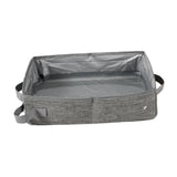 Maxbell Cat Litter Box Oxford Cloth Portable Waterproof Travel Easy to Carry Folding Gray L