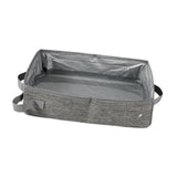 Maxbell Cat Litter Box Oxford Cloth Portable Waterproof Travel Easy to Carry Folding Gray L