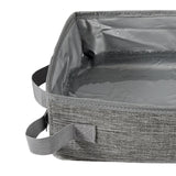 Maxbell Cat Litter Box Oxford Cloth Portable Waterproof Travel Easy to Carry Folding Gray L