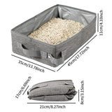 Maxbell Cat Litter Box Oxford Cloth Portable Waterproof Travel Easy to Carry Folding Gray XL