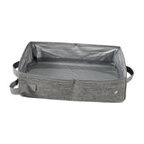 Maxbell Cat Litter Box Oxford Cloth Portable Waterproof Travel Easy to Carry Folding Gray XL