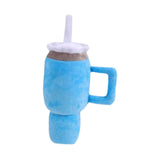 Dog Squeaky Toy Bite Resistant Chewing Plush Cup for Small Medium Large Dogs blue