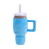 Dog Squeaky Toy Bite Resistant Chewing Plush Cup for Small Medium Large Dogs blue