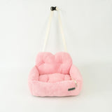 Dog Car SUV Seat Puppy Bed Portable Versatile Lightweight Pet Travel Carrier Pink S