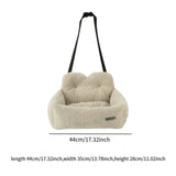 Dog Car SUV Seat Puppy Bed Portable Versatile Lightweight Pet Travel Carrier Grey S