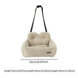 Dog Car SUV Seat Puppy Bed Portable Versatile Lightweight Pet Travel Carrier Grey L