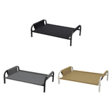 Cooling Elevated Dog Bed Metal Frame Pet Cot for Dogs Small Medium Dogs Cats Black