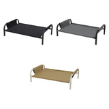 Cooling Elevated Dog Bed Metal Frame Pet Cot for Dogs Small Medium Dogs Cats Black