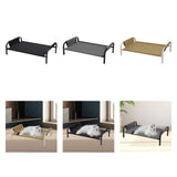 Cooling Elevated Dog Bed Metal Frame Pet Cot for Dogs Small Medium Dogs Cats Black