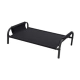 Cooling Elevated Dog Bed Metal Frame Pet Cot for Dogs Small Medium Dogs Cats Black