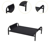 Cooling Elevated Dog Bed Metal Frame Pet Cot for Dogs Small Medium Dogs Cats Black