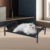 Cooling Elevated Dog Bed Metal Frame Pet Cot for Dogs Small Medium Dogs Cats Black