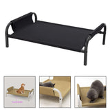 Cooling Elevated Dog Bed Metal Frame Pet Cot for Dogs Small Medium Dogs Cats Black