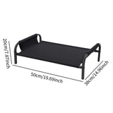 Cooling Elevated Dog Bed Metal Frame Pet Cot for Dogs Small Medium Dogs Cats Black