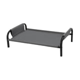 Cooling Elevated Dog Bed Metal Frame Pet Cot for Dogs Small Medium Dogs Cats Grey
