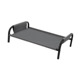 Cooling Elevated Dog Bed Metal Frame Pet Cot for Dogs Small Medium Dogs Cats Grey