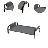 Cooling Elevated Dog Bed Metal Frame Pet Cot for Dogs Small Medium Dogs Cats Grey