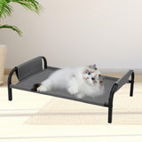 Cooling Elevated Dog Bed Metal Frame Pet Cot for Dogs Small Medium Dogs Cats Grey