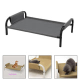 Cooling Elevated Dog Bed Metal Frame Pet Cot for Dogs Small Medium Dogs Cats Grey