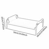 Cooling Elevated Dog Bed Metal Frame Pet Cot for Dogs Small Medium Dogs Cats Grey
