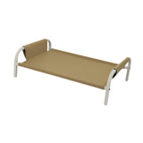 Cooling Elevated Dog Bed Metal Frame Pet Cot for Dogs Small Medium Dogs Cats Khaki