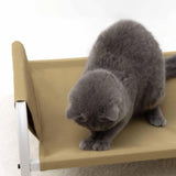 Cooling Elevated Dog Bed Metal Frame Pet Cot for Dogs Small Medium Dogs Cats Khaki