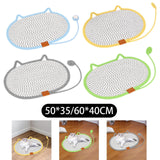 Cat Scratching Pad Rug Couch Claw Home Toy Indoor Cats Cat Scratcher Mat Toy Blue 50x35cm