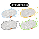 Cat Scratching Pad Rug Couch Claw Home Toy Indoor Cats Cat Scratcher Mat Toy Blue 50x35cm