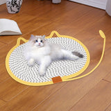 Cat Scratching Pad Rug Couch Claw Home Toy Indoor Cats Cat Scratcher Mat Toy Yellow 50x35cm