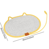 Cat Scratching Pad Rug Couch Claw Home Toy Indoor Cats Cat Scratcher Mat Toy Yellow 60x40cm